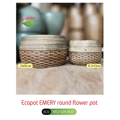 Ecopot EMERY round flower pot